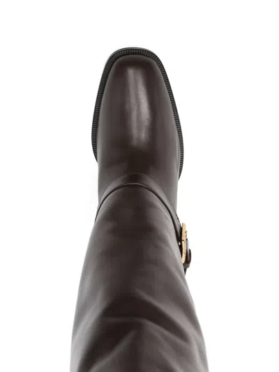 Evaluna High Heels Ankle Boots In Brown