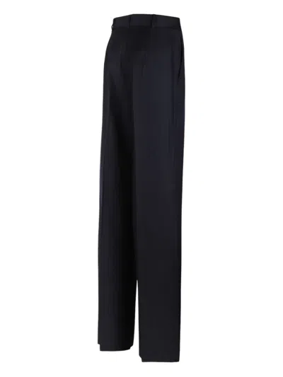 Max Mara Fernet Wide-leg Wool Pants In Black