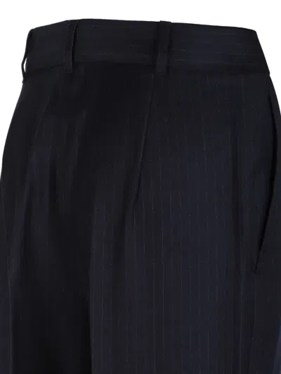 Max Mara Fernet Wide-leg Wool Pants In Black