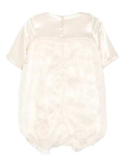 蝴蝶结缀饰蕾丝连体衣