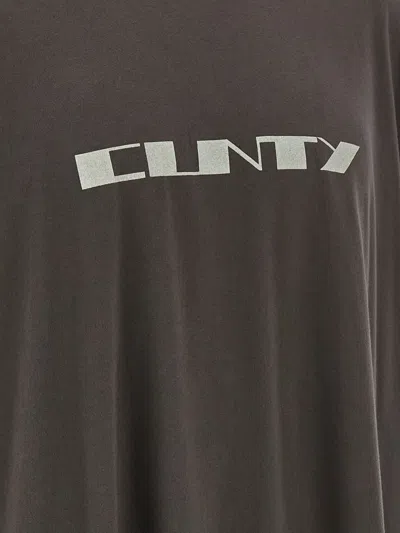 Rick Owens Drkshdw Graphic Print Sleeveless Top With Back Seam In Brown