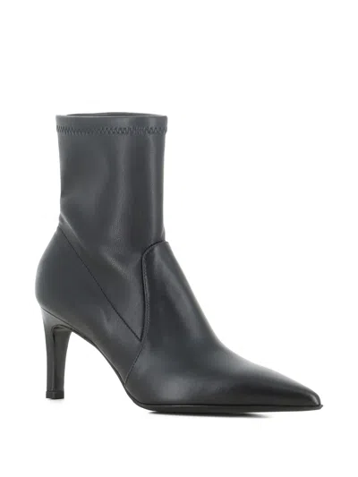 Sergio Levantesi 75mm Pointed-toe Ankle Boots In Black