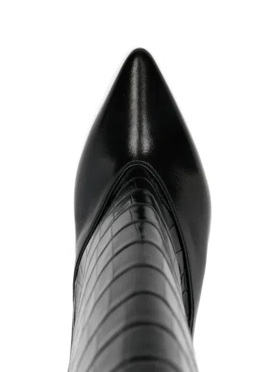 仿鳄鱼纹压纹靴（4.5厘米）