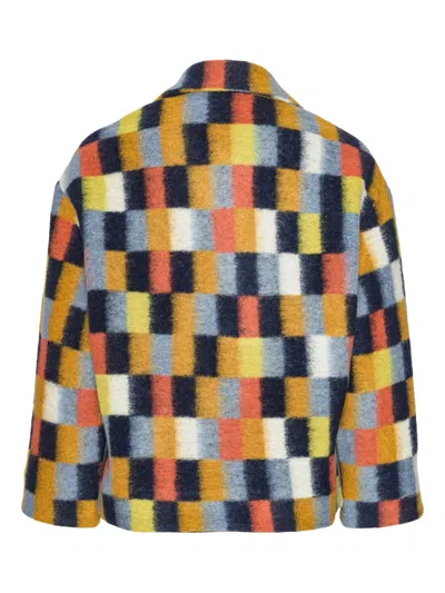 Henrik Vibskov Brushed Square-pattern Jacket In Black