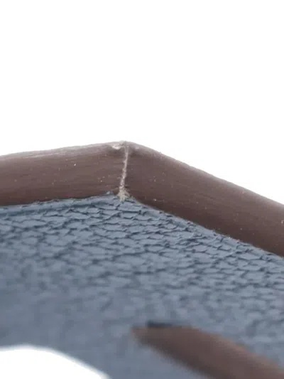 Pre-owned Hermes 2021-2025 Clemence And Chevre Chamkila Petit 3h Kiosk Bag Charm In Blue