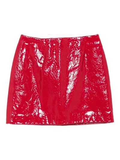 皮质迷你半身裙