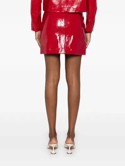 皮质迷你半身裙