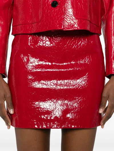 皮质迷你半身裙