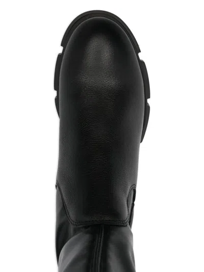 Copenhagen Black Vegan Leather Stretch Boots In Black