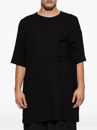 Yohji Yamamoto Chest-pocket T-shirt In Black