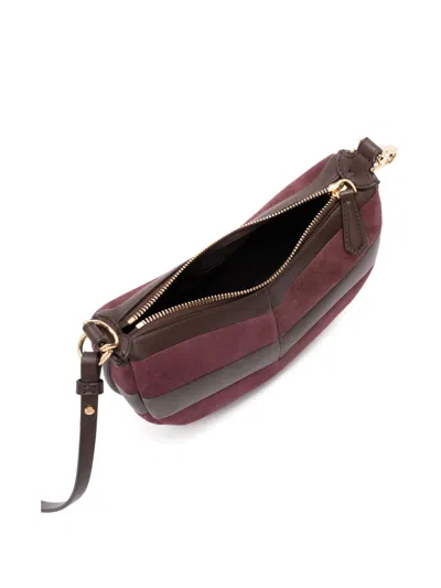 Fendi Mini-bag In Leather And Suede With Two-tone Inlay In Red