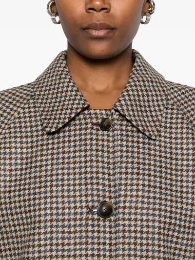 L'impermeabile Houndstooth-pattern Coat In Multi