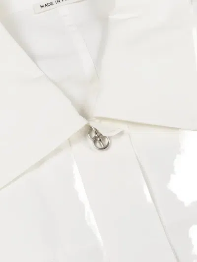 Pre-owned Hermes Tie-waist Shirt Dress In White