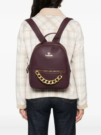 Braccialini Chain-detail Backpack In Purple