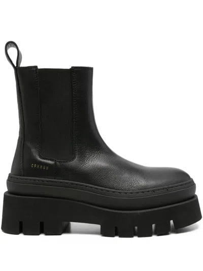Copenhagen Black Leather High-top Beatles Boots
