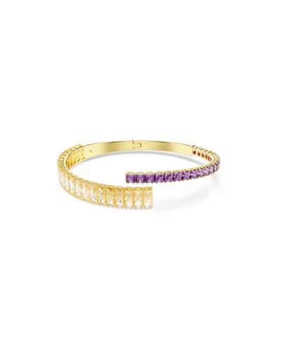 Swarovski Swaroski Matrix Gold-tone Plated Bangle In Multi