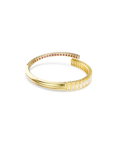 Swarovski Swaroski Matrix Gold-tone Plated Bangle In Multi