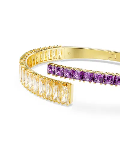 Swarovski Swaroski Matrix Gold-tone Plated Bangle In Multi