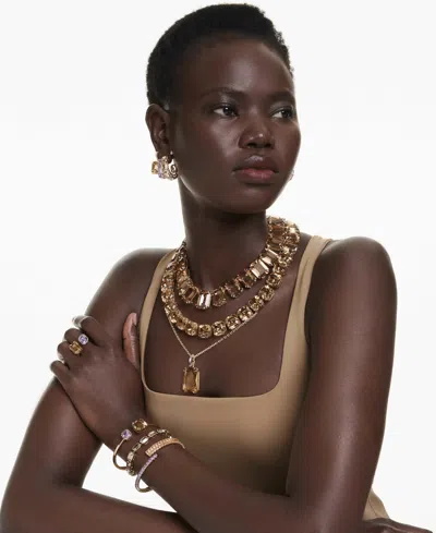 Swarovski Swaroski Matrix Gold-tone Plated Bangle In Multi