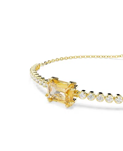 Swarovski Matrix Tennis Bracelet In Gold