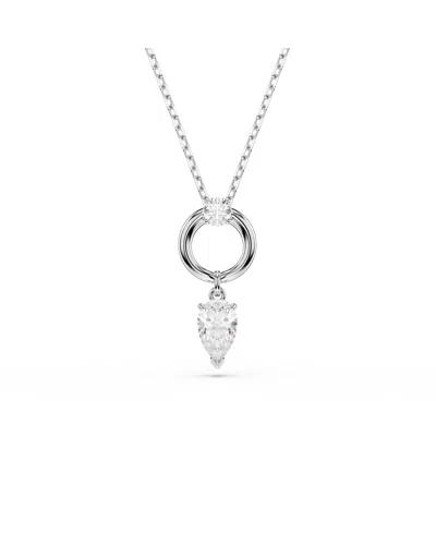 Swarovski Mesmera Rhodium Plated Pendant Necklace In Silver