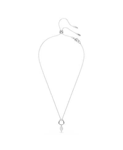 Swarovski Mesmera Rhodium Plated Pendant Necklace In Silver