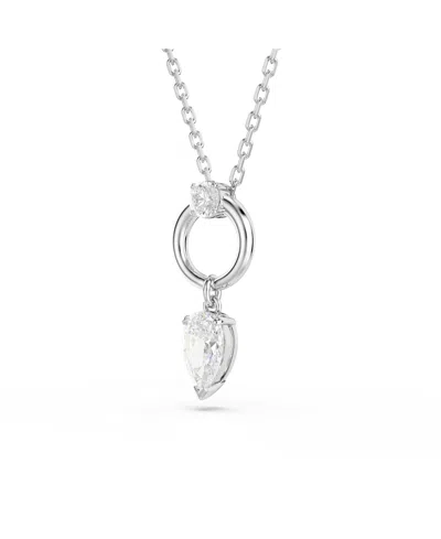 Swarovski Mesmera Rhodium Plated Pendant Necklace In Silver