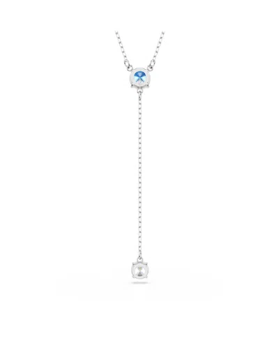 Swarovski Stilla Attract Rhodium Plated Y Necklace In Silver