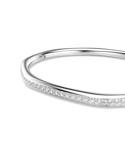 Swarovski Dextera Pave Crystal Geometric Bangle Bracelet In Metallic