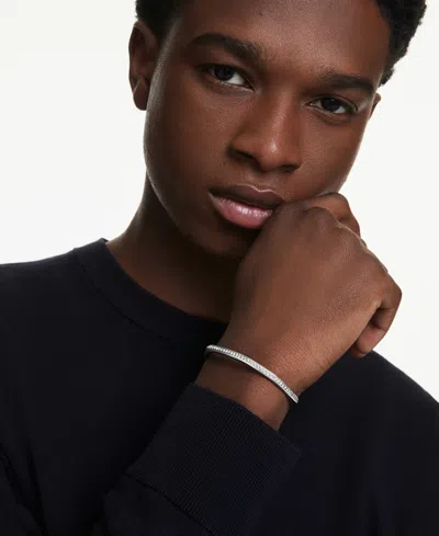 Swarovski Dextera Pave Crystal Geometric Bangle Bracelet In Metallic