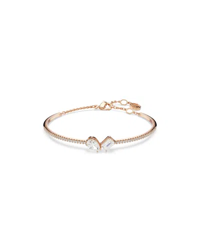 Swarovski Mesmera Rose Gold-tone Plated Mixed Cuts Bangle In Gold