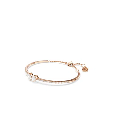 Swarovski Mesmera Rose Gold-tone Plated Mixed Cuts Bangle In Gold
