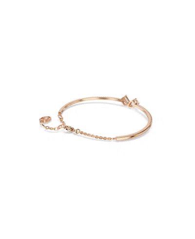 Swarovski Mesmera Rose Gold-tone Plated Mixed Cuts Bangle In Gold