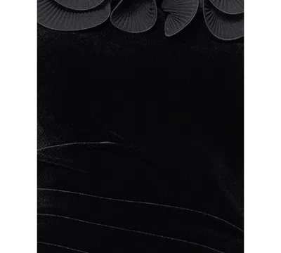 Xscape Petite Off-shoulder Long Dress In Black