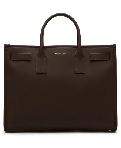 Anne Klein Women's 3 Piece Work Tote Bag Gift Set In Brown