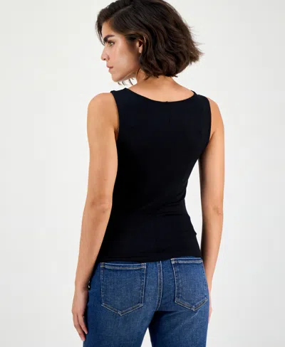 Inc International Concepts Women's Ruched Sleeveless Top, Macy's Exclusive In Black