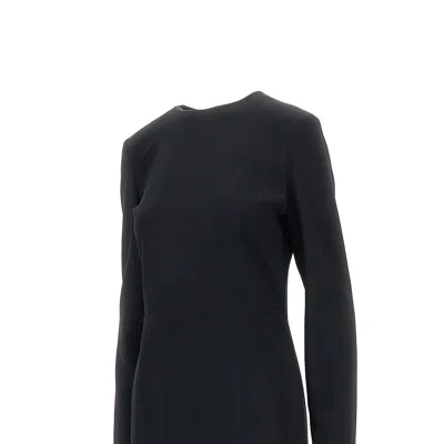 Gucci Crepe Open-back Long Dress In Black