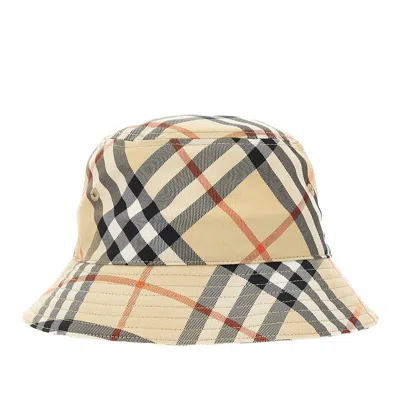 Burberry Check Twill Bucket Hat Kids In Brown