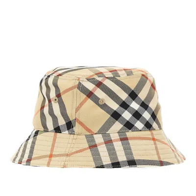 Burberry Check Twill Bucket Hat Kids In Brown