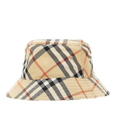 Burberry Check Twill Bucket Hat Kids In Brown