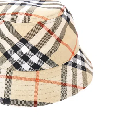 Burberry Check Twill Bucket Hat Kids In Brown