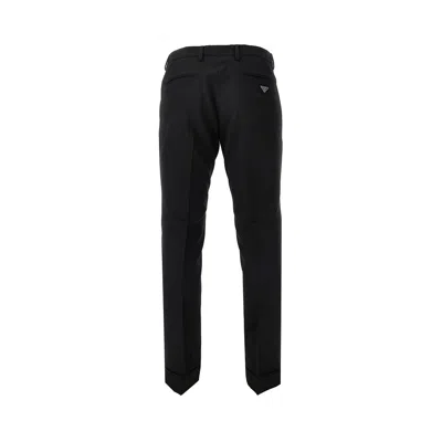 Prada Gabardine Pants With Nylon Insert In Black