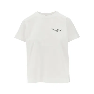 Givenchy White Cotton Jersey Crewneck T-shirt In White