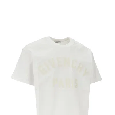 Givenchy White T-shirt With Maxi Logo On The Front In Cotton Man In White