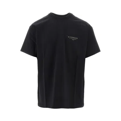 Givenchy Cotton T-shirt With Stamp Print Clothing In Black