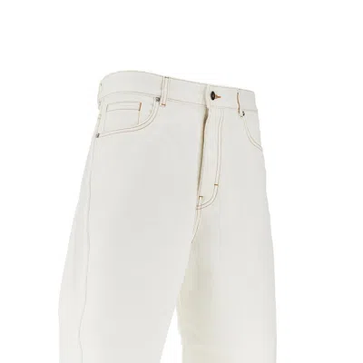 Givenchy Men White Denim Wide-leg Jeans In White