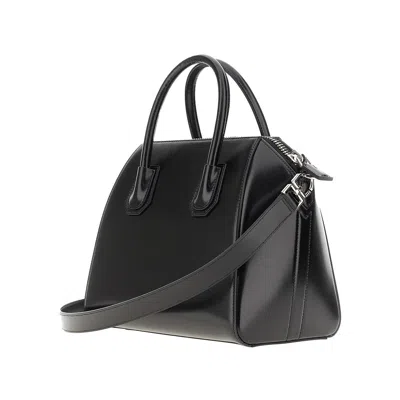 Givenchy Mini Antigona Bag In Box Leather In Black