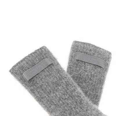 Jacquemus Les Gants Gros Grain Alpaca Blend Gloves In Gray