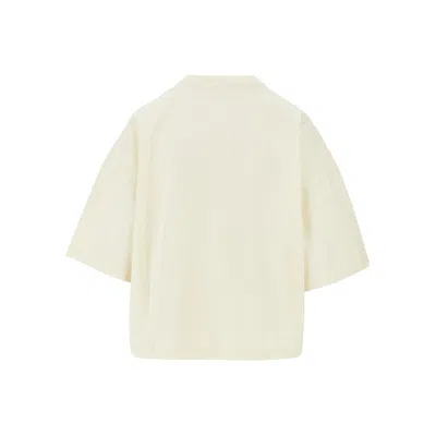 Jacquemus Embroidered Logo Oversized T-shirt In Yellow