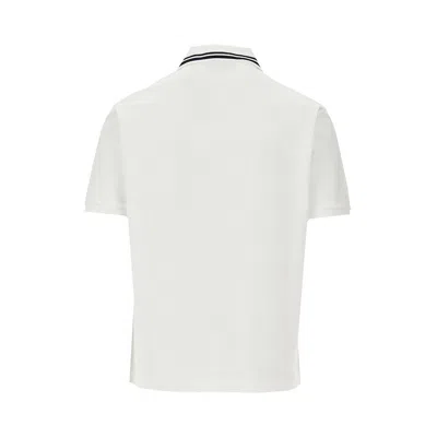Gucci Stretch Piquet Polo Shirt With Striped Print In White